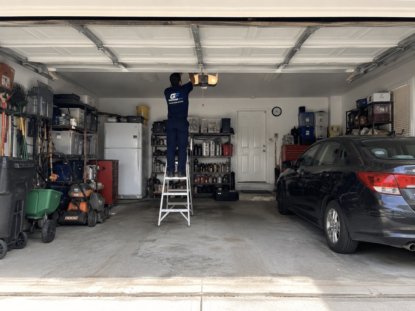 Garage door opener installation