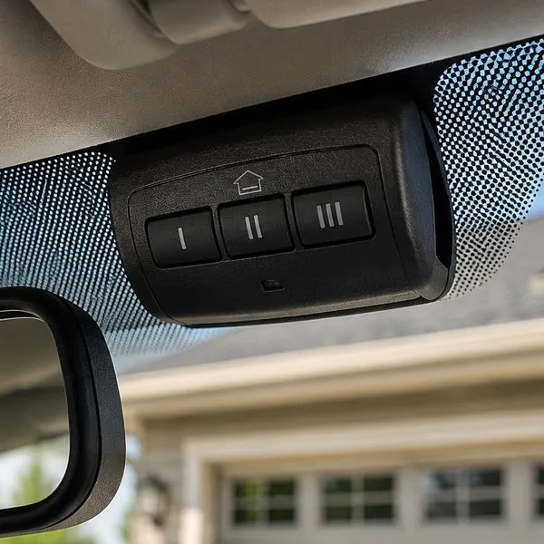 Garage door remote car